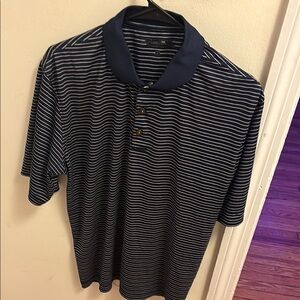 Blue Striped Polo Shirt